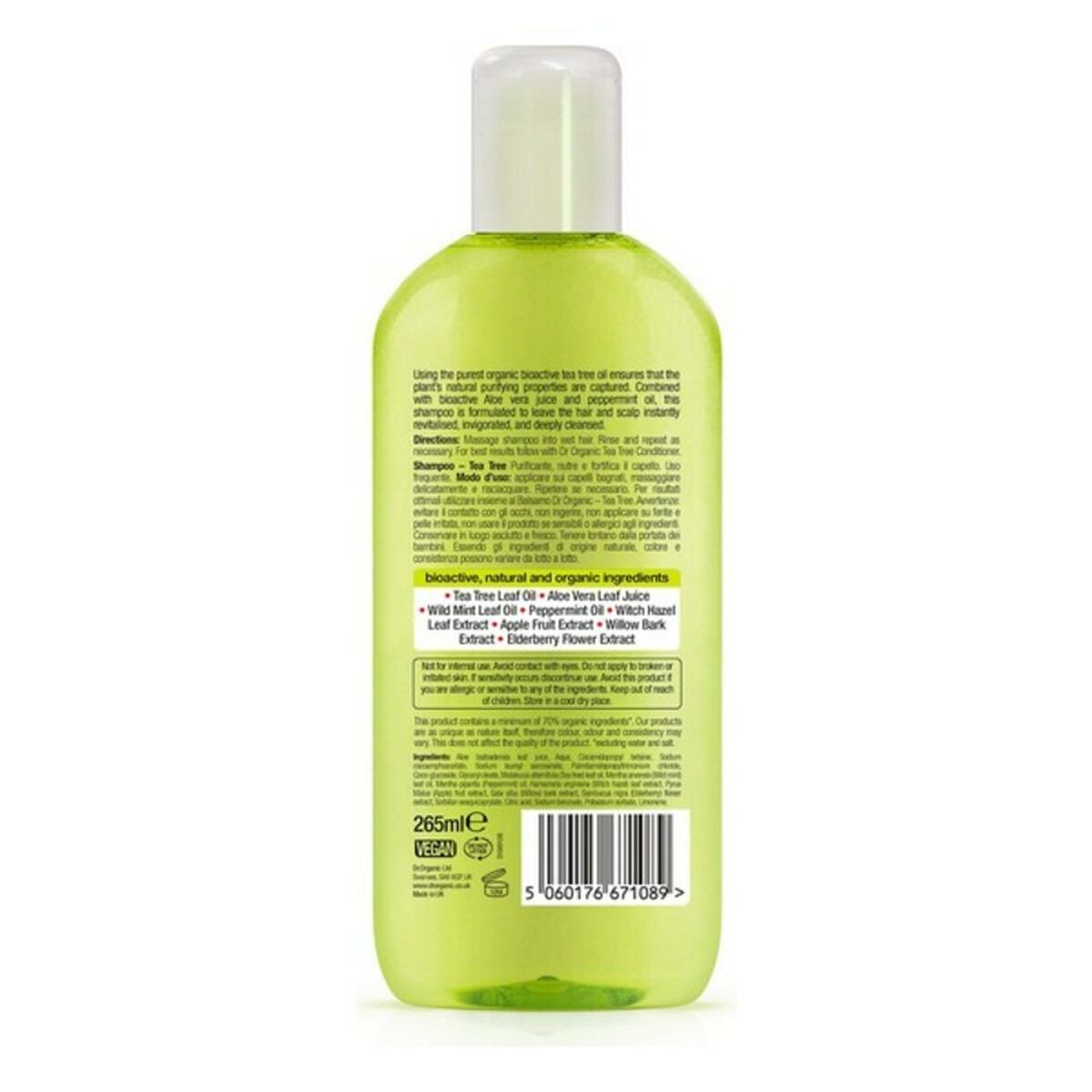Purifying Shampoo Bioactive Organic Dr.Organic Bioactive Organic 265 ml
